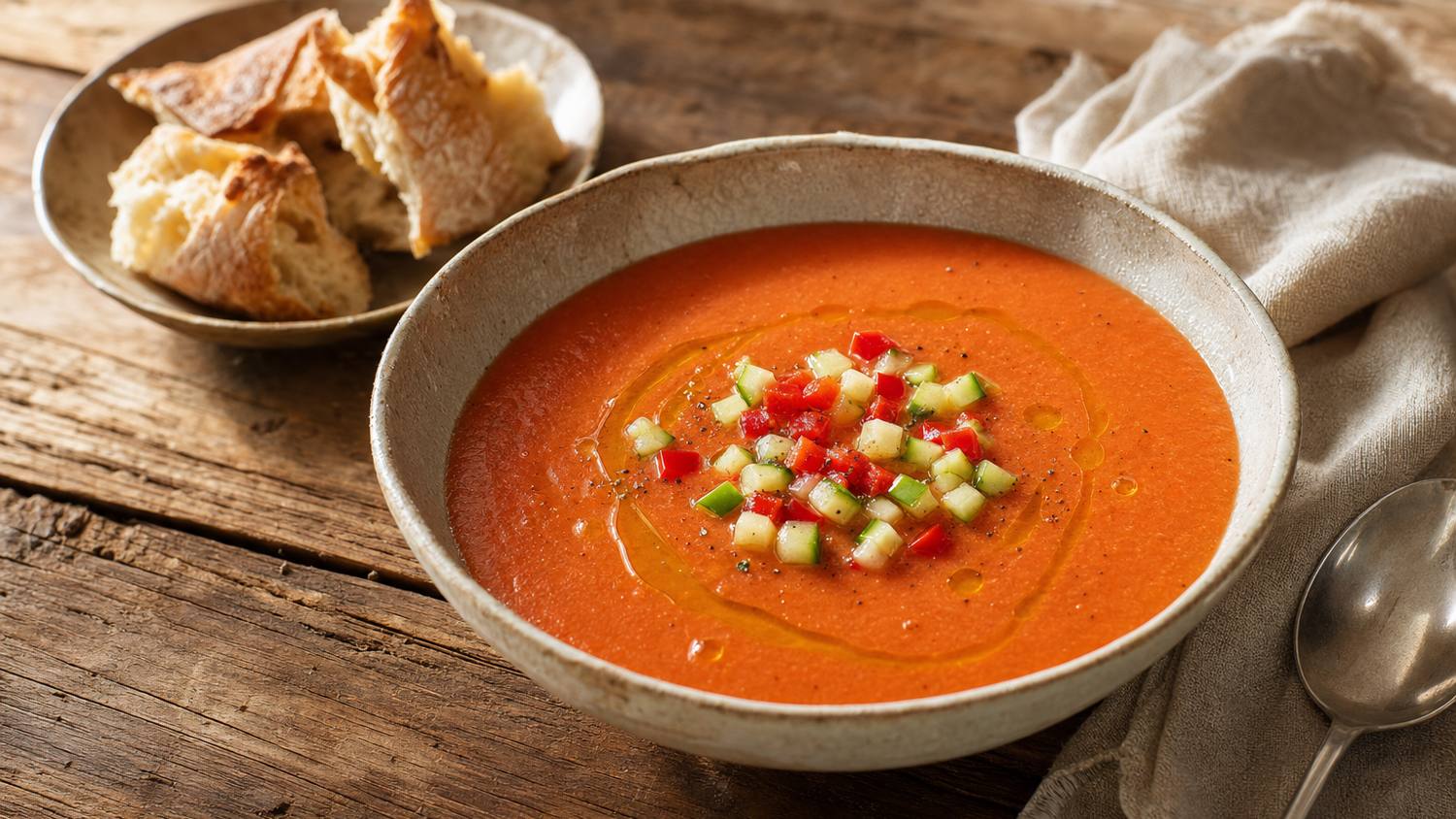 Classic Gazpacho Recipe, and Two Summer Riffs