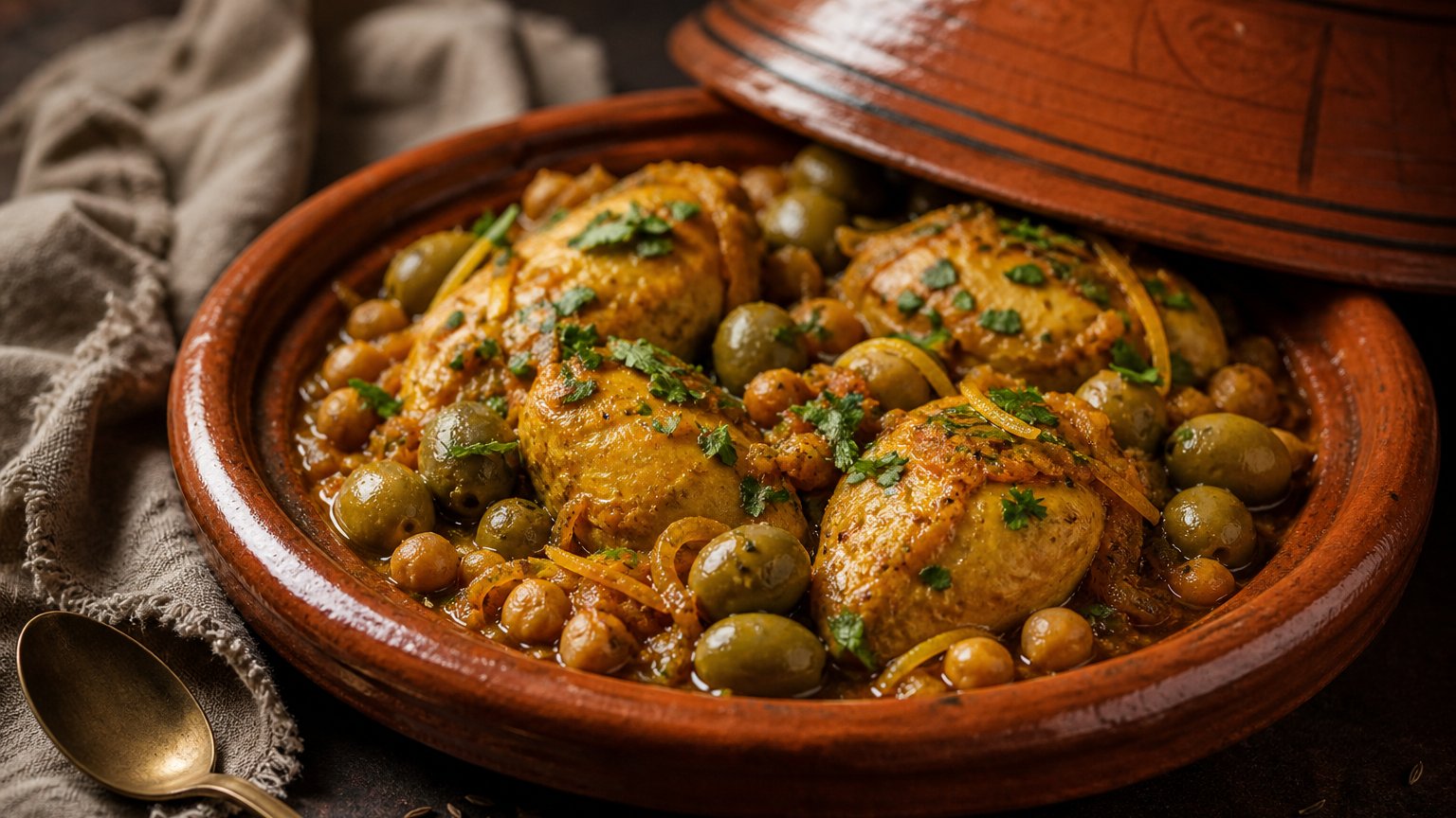 Marokkanisches Hähnchen-Tagine mit Salzzitrone
